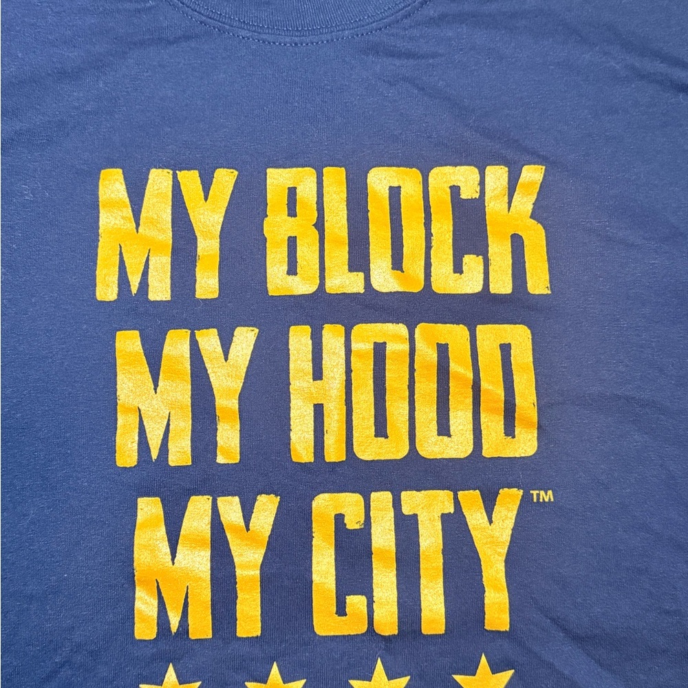 Chicago Navy My Block My Hood My City -New long sleeve